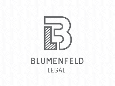 Blumenfeld Legal Logo bl branding law firm legal logo monogram
