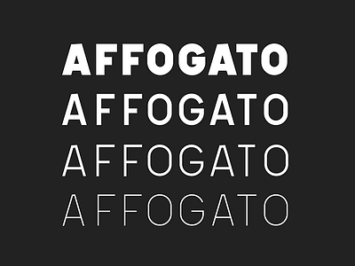 Affogato Sans (In Progress) font type design typeface typography
