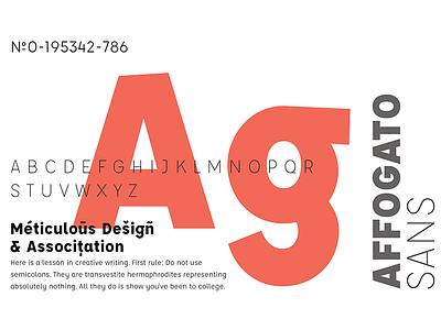 Affogato Sans affogato diacritics free font letterforms numbers sans type design typography uppercase