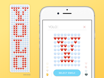 Emojigram emoji interaction design interface messenger ux web app