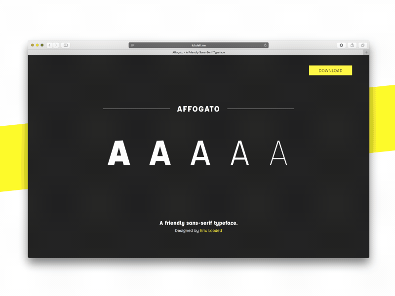Affogato (Free Typeface) affogato checkout free font freebie sans serif stripe integration typeface website