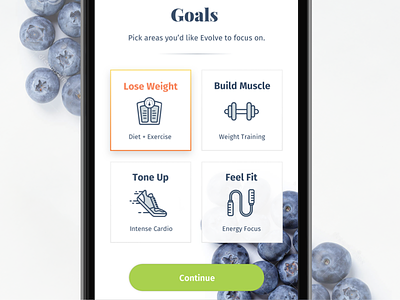 Ēvolve – Health Made Simple (concepts) app fitness health icons onboarding pota serif ui ux
