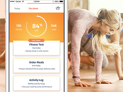 Ēvolve – Health Made Simple (concepts) fitness health orange pota schedule tasks tracker ui ux workout