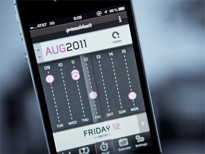 Calendar View app calendar infographic interface ios iphone mobile