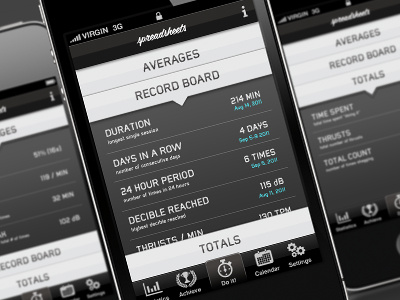 Accordion Statistics accordion app data interface ios iphone mobile record board ui