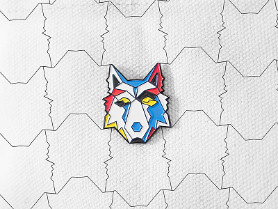 Mixpanel – Cohorts Launch Pin cohort enamel pin pins tessellate tessellation wolf wolf pack