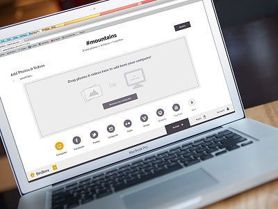 Birdbox V2 design interface photo uploader web website
