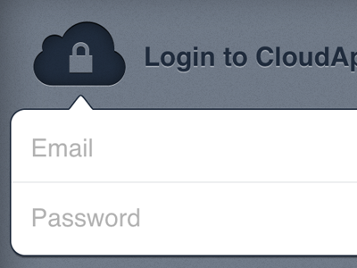 Login Screen cloudapp iphone login
