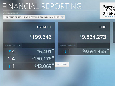 Financial Dashboard transparancy