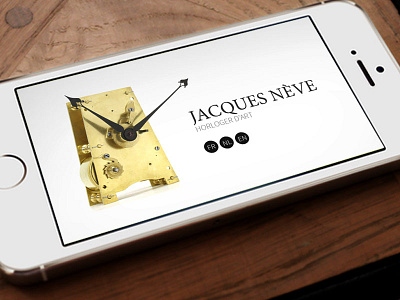 Horloger Jacques Nève clock gold web design