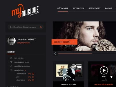 Free PSD MyMusique.com free music musique photoshop psd