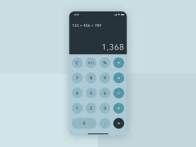 Daily UI Challenge #004 Calculator design ui