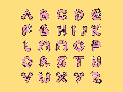 Sex Doll Typeface dolls fun illustration sex typeface typography vector