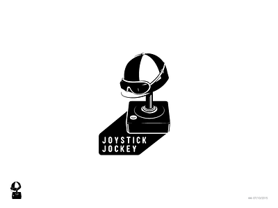 Joystick Jockey Logo black branding jockey joystick logo retro