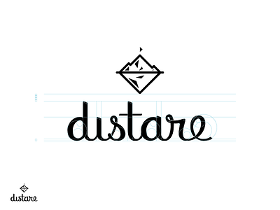 Distare Logo 7robots black branding construction custom type iceberg logo