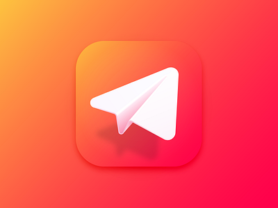 Fling's new app icon app icon fling gradient paper plane vector
