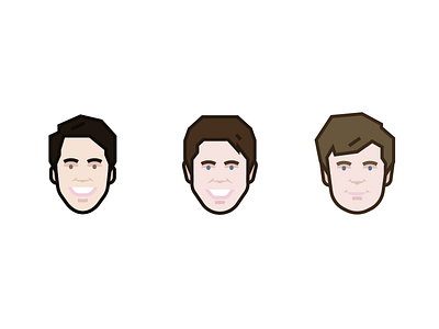 Paperclip team avatars avatars face head illustration paperclip team vector