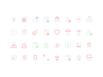 Paperclip icons app grey icons minimal paperclip red stroked