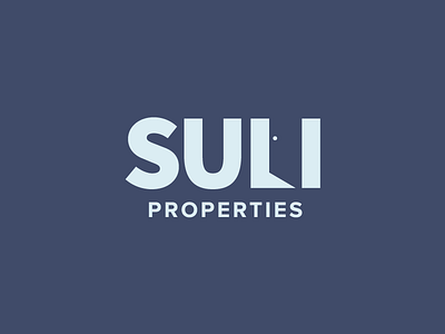 SULI property development branding dark door logo negative property development