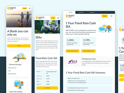 Hodge Bank - Fully responsive 7robots bank design financial product responsive ui ux web website