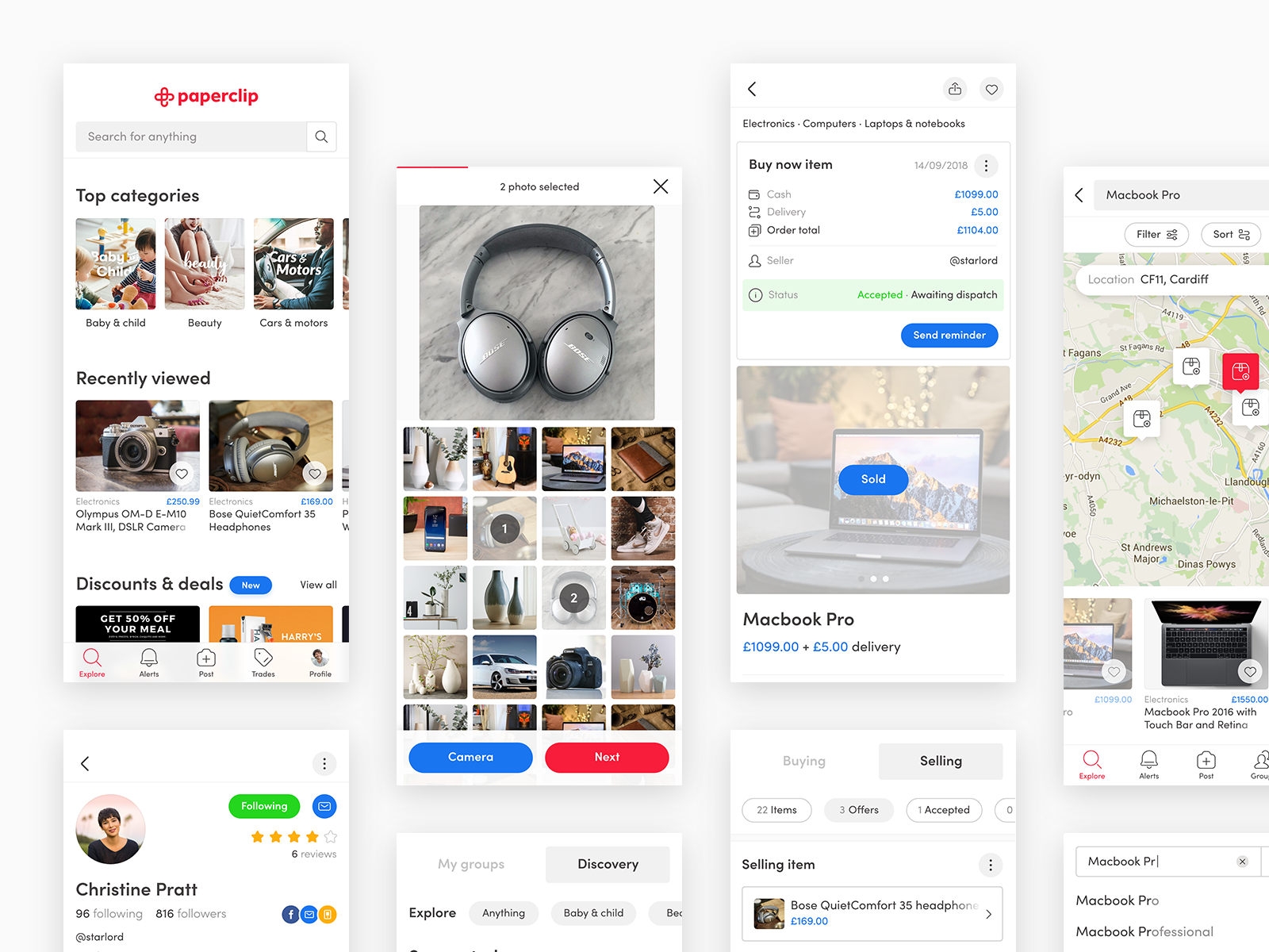 Paperclip app by Steve Roberts (7robots) on Dribbble