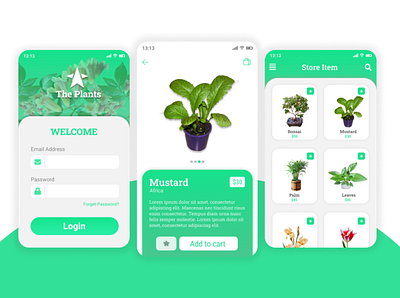 mobile apps - The plants app design graphic design illustration illustrator ui ux web website