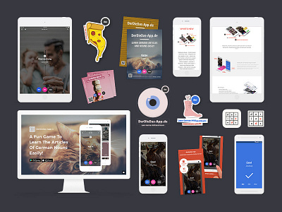 DerDieDas-App.de app illustration ui ux web