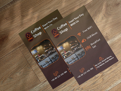 Kohi Coffee Shop Flyer advertising coffeeshop flyer design printable flyer simple design