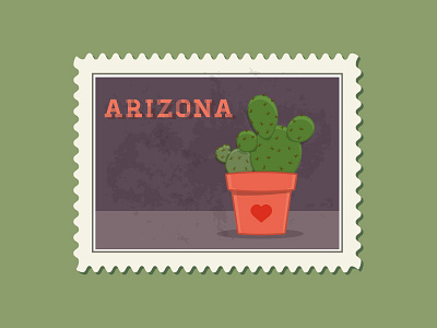 Arizona Postage Stamp illustration postage stamp
