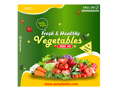 Vegetable store banner poster design vegetable banner vegetable posters