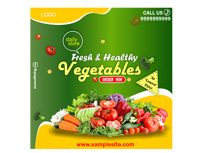 Vegetable store banner poster design vegetable banner vegetable posters