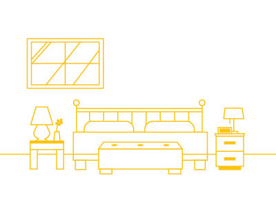 Line Drawing - Room 1 2d bedroom illo illustration line room simple