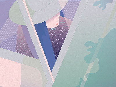 Atc Artist Series II - Y flat illustration japanese minimal texture train travel vector
