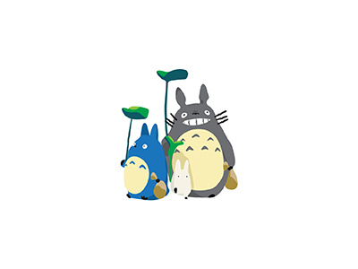 Totoro 2d animation anime childhood flat hayao miyazaki illo illustration illustrator japanese minimal movie studio ghibli totoro vector