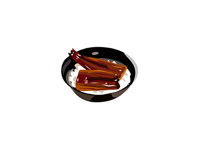 Unagi 2d cuisine eel flat food illo illustration illustrator japanese minimal unagi vector