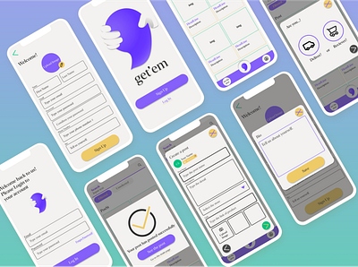 get'em, UIUX Design app design branding canada design designer figma graphic design illustration logo motion graphics product designer typography ui ux ux designer vancouver vector xd