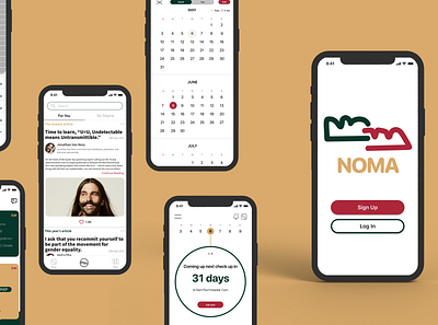 NOMA(No Stigma), App UI Design app design branding canada design figma graphic design illustration logo logo design marketing remote typography ui ux vancouver vector xd