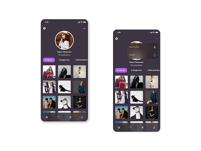 A user profile page. design figma design ios mobile profile page ui ux