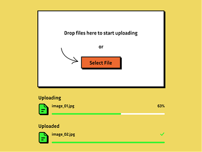 File Upload design figma design neobrutalism ui ux web design