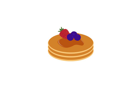Illustration logo design adope illustrator berry design graphic design illustration logo pancakes strawberry