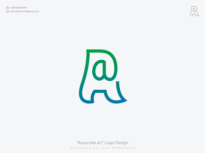 Aa Monogram Logo a logo app brand identity branding clean colorful creative design flat gradient graphic design icon logo logo design logotype minimal minimalist modern monogram