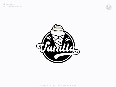 Vanilla Logo | Ice Cream Logo branding colorful creamest creative delicious design flat graphic design ice cream illustration logo logo design logotype minimalist modern popular testy vanilla