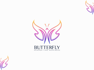 Butterfly Logo app birds branding branding identity butterfly logo colorful logo design flat flower flying icon leaf lineart logo logo design logo design trends minimalist popular branding top 10 tree