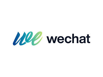 WeChat Logo | WE Monogram app branding branding identity creative logo design flat graphic design illustration logo logo design minimalist monogram vector we chat app we monogram