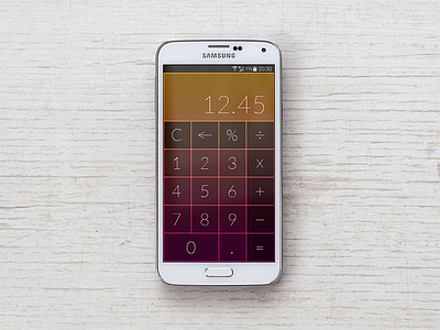 Calculator - Daily UI 004 004 calculator dailyui dark gradient mockup numbers orange phone pink
