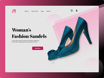 Woman fashion branding design e commerce homepage lending page new year typography ui ux web website