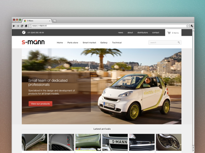S-Mann car parts shop showroom smart web webshop