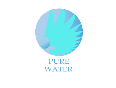 Water brand logo blue branding design flat illustration logo minimal object typography vector water