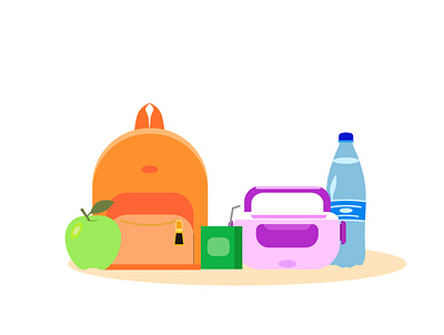 Lunchbox set away backpack bottle carry container delivery drink education fresh group homemade household juice picnic preservation rucksack storage tasty water wrap