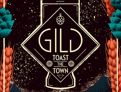 Toast the Town (GILD Brewing) illustration